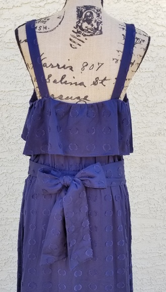 1901Clip Dot Popover Maxi Dress - Picture 3 of 13